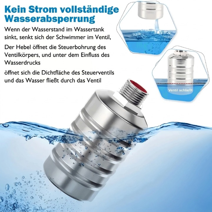 Vlotterventiel Automatisch RVS 304 Zonder Stroom voor Watertank Cisterne Regeling