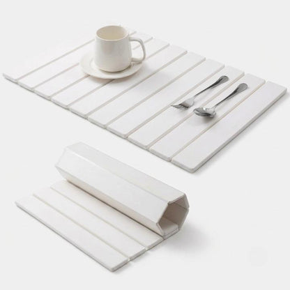 Absorberende Mat van Diatomeeënaarde 40×30 cm - Snel Drogend, Opvouwbaar, Keukenaccessoire voor Afwas en Servies
