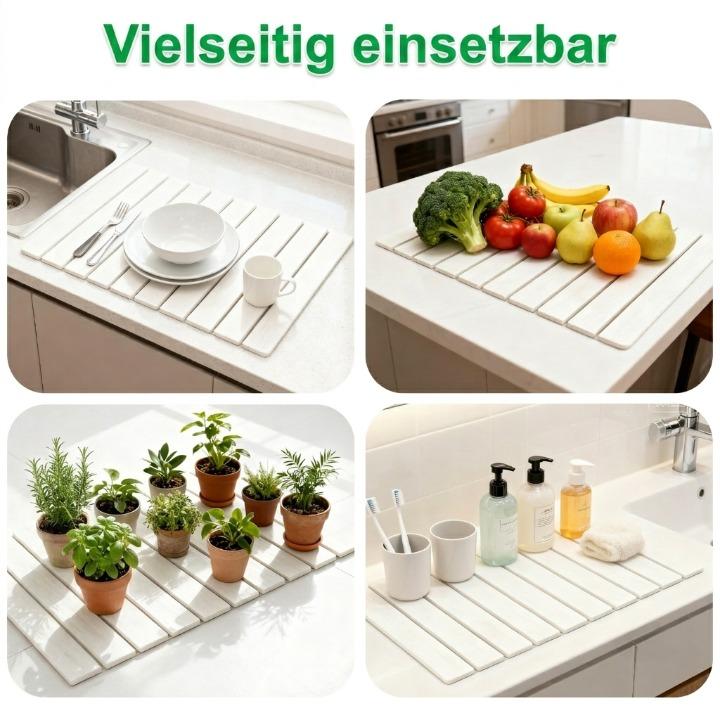 Absorberende Mat van Diatomeeënaarde 40×30 cm - Snel Drogend, Opvouwbaar, Keukenaccessoire voor Afwas en Servies