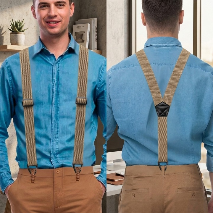 Herenbretels met Haakclips – Verstelbaar X-Back en Y-Vorm voor Perfecte Pasvorm