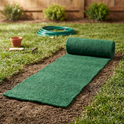 Grasmat Biologisch Afbreekbaar 300x20cm Gazon Kale Plekken Herstel Tuin Graszaad Mat Inzaaien Duurzaam 2 Stuks
