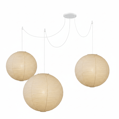 Japanse Mulberry Paper Hanglamp — Handgemaakte Washi Lampenkap Bol Sfeerverlichting