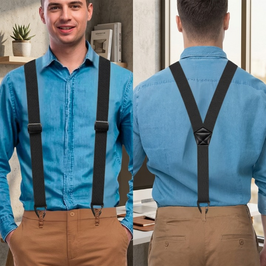 Herenbretels met Haakclips – Verstelbaar X-Back en Y-Vorm voor Perfecte Pasvorm