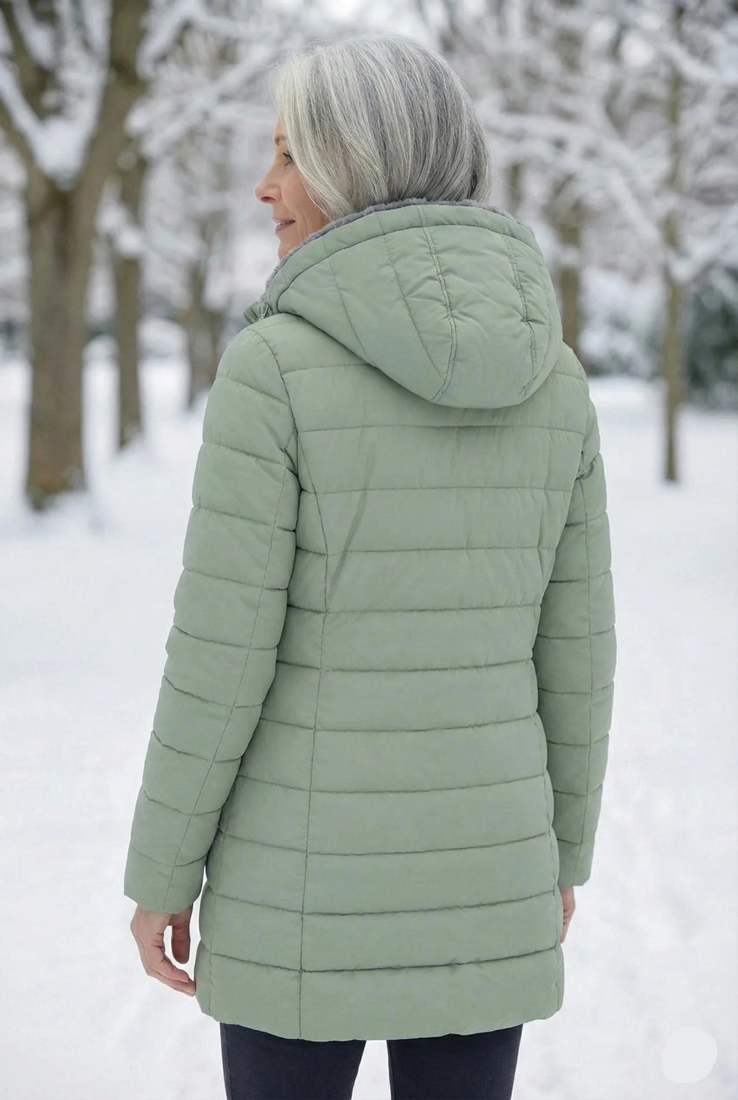 Dames Gewatteerde Winterjas Comfortabele Pasvorm