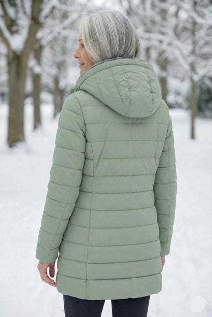 Dames Gewatteerde Winterjas Comfortabele Pasvorm