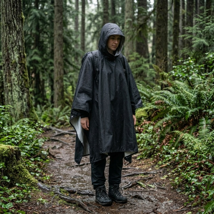 Waterdichte Regenponcho met Capuchon – 3-in-1 Outdoor Bescherming voor Wandelen Kamperen Tuin