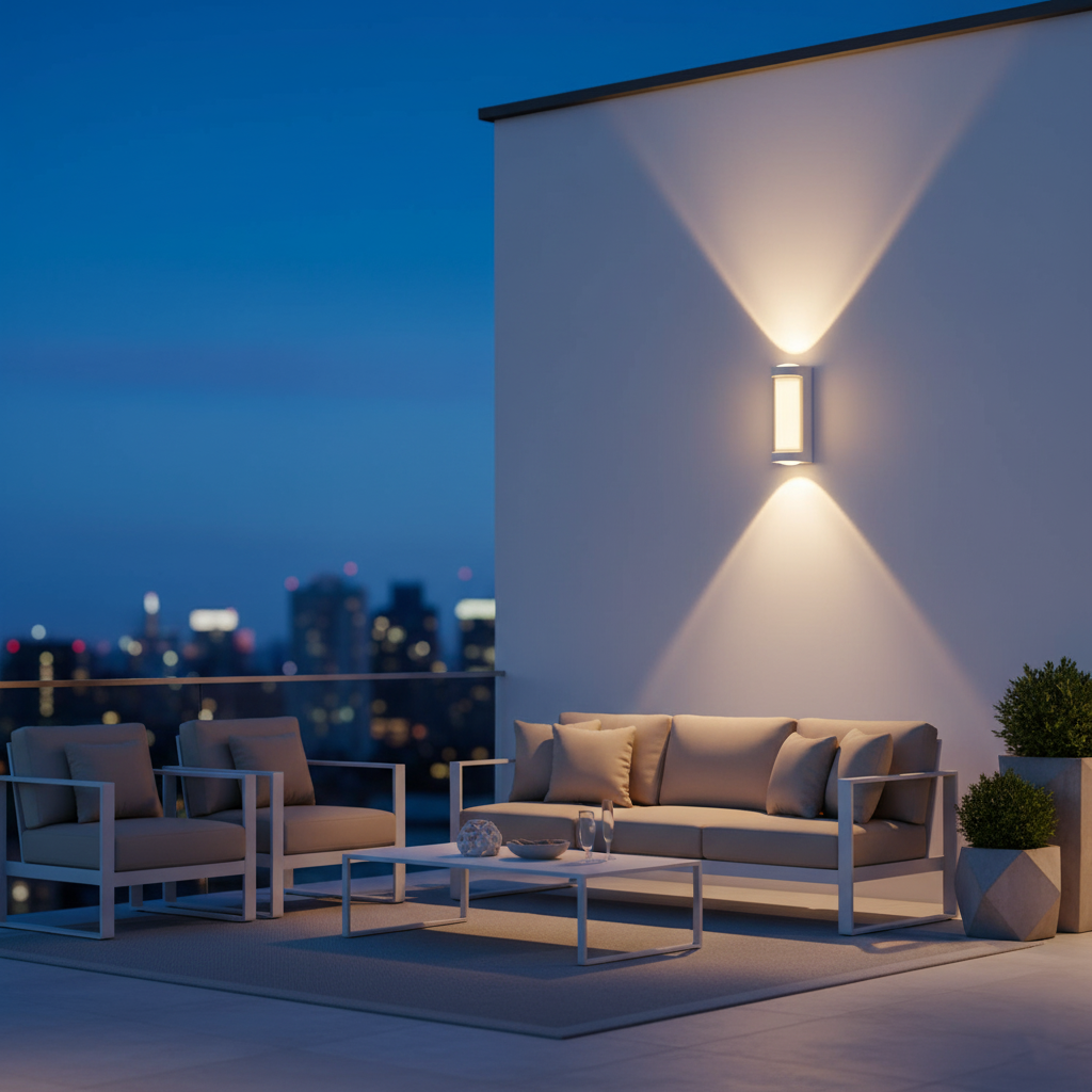 Buitenlamp Up Down LED IP65 Waterdicht Zwart Wit Gevelverlichting 10W