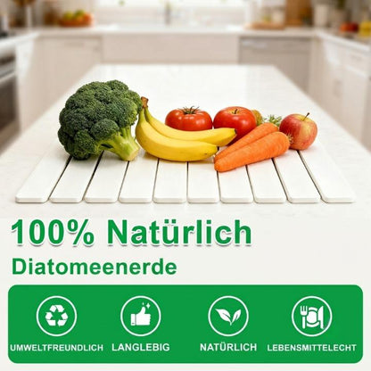 Absorberende Mat van Diatomeeënaarde 40×30 cm - Snel Drogend, Opvouwbaar, Keukenaccessoire voor Afwas en Servies