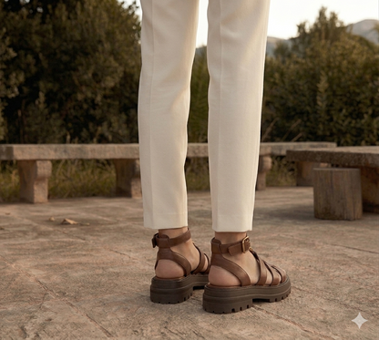 Dames Sandalen Gevlochten Zool Chunky Zomer