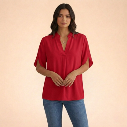 V-hals Blouse Elegant Comfortabele Stof