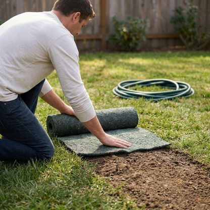 Grasmat Biologisch Afbreekbaar 300x20cm Gazon Kale Plekken Herstel Tuin Graszaad Mat Inzaaien Duurzaam 2 Stuks