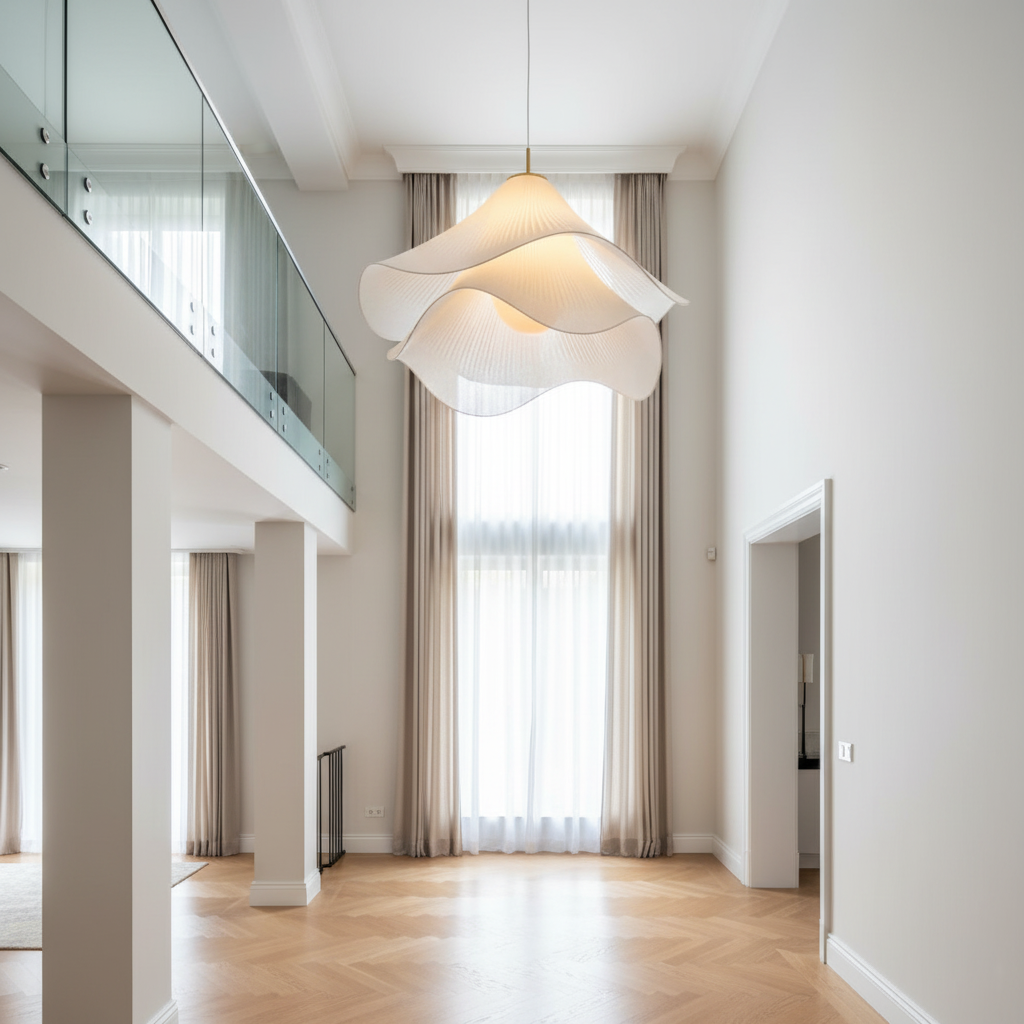 Hanglamp Japandi Stof Rond Scandinavisch Design E27 40-80cm Warm Licht