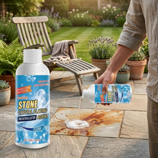 Steenreiniger Roest Oxidatie 100ml Set 2 Stuks Biologisch Afbreekbaar Graniet Marmer Beton Tegels Binnen Buiten Natuursteen Vlekverwijderaar