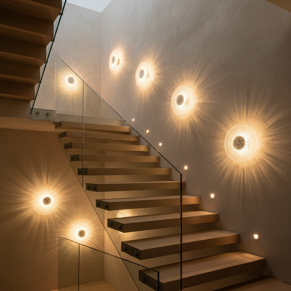 Wandlamp Travertijn Acryl Rond LED Minimalistisch Japandi Ø30 Slaapkamer Hal
