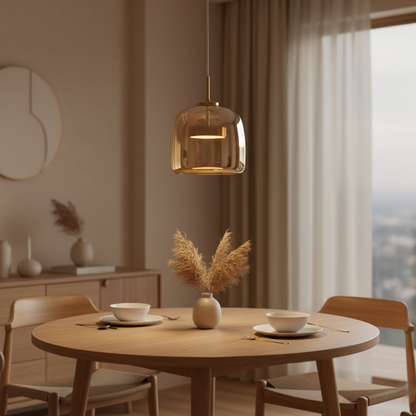 Hanglamp Rookglas Retro Trio Handgeblazen Dimbaar Verstelbaar Zwart