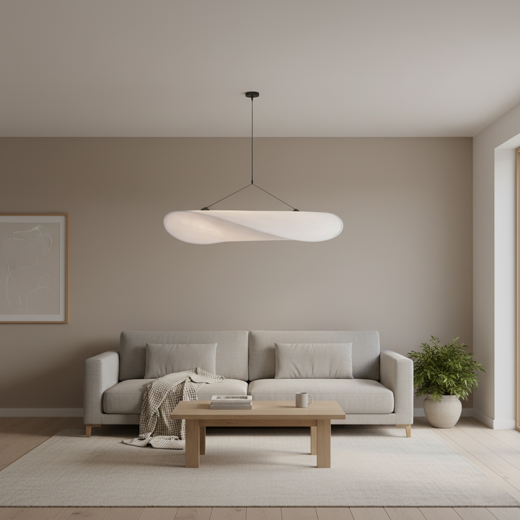 Hanglamp Japandi Handgeweven Zijde Wit Ø40 Ø60 Ø80 Slaapkamer Eetkamer