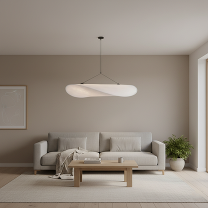 Hanglamp Japandi Handgeweven Zijde Wit Ø40 Ø60 Ø80 Slaapkamer Eetkamer
