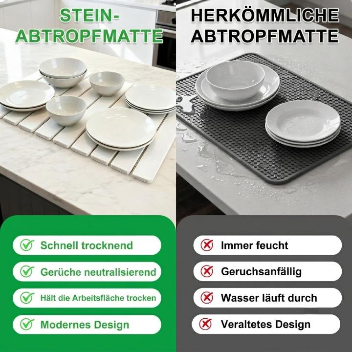 Absorberende Mat van Diatomeeënaarde 40×30 cm - Snel Drogend, Opvouwbaar, Keukenaccessoire voor Afwas en Servies