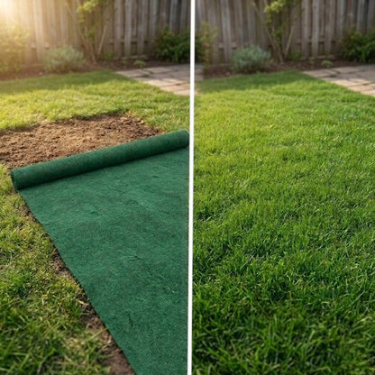 Grasmat Biologisch Afbreekbaar 300x20cm Gazon Kale Plekken Herstel Tuin Graszaad Mat Inzaaien Duurzaam 2 Stuks