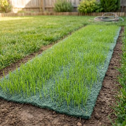 Grasmat Biologisch Afbreekbaar 300x20cm Gazon Kale Plekken Herstel Tuin Graszaad Mat Inzaaien Duurzaam 2 Stuks