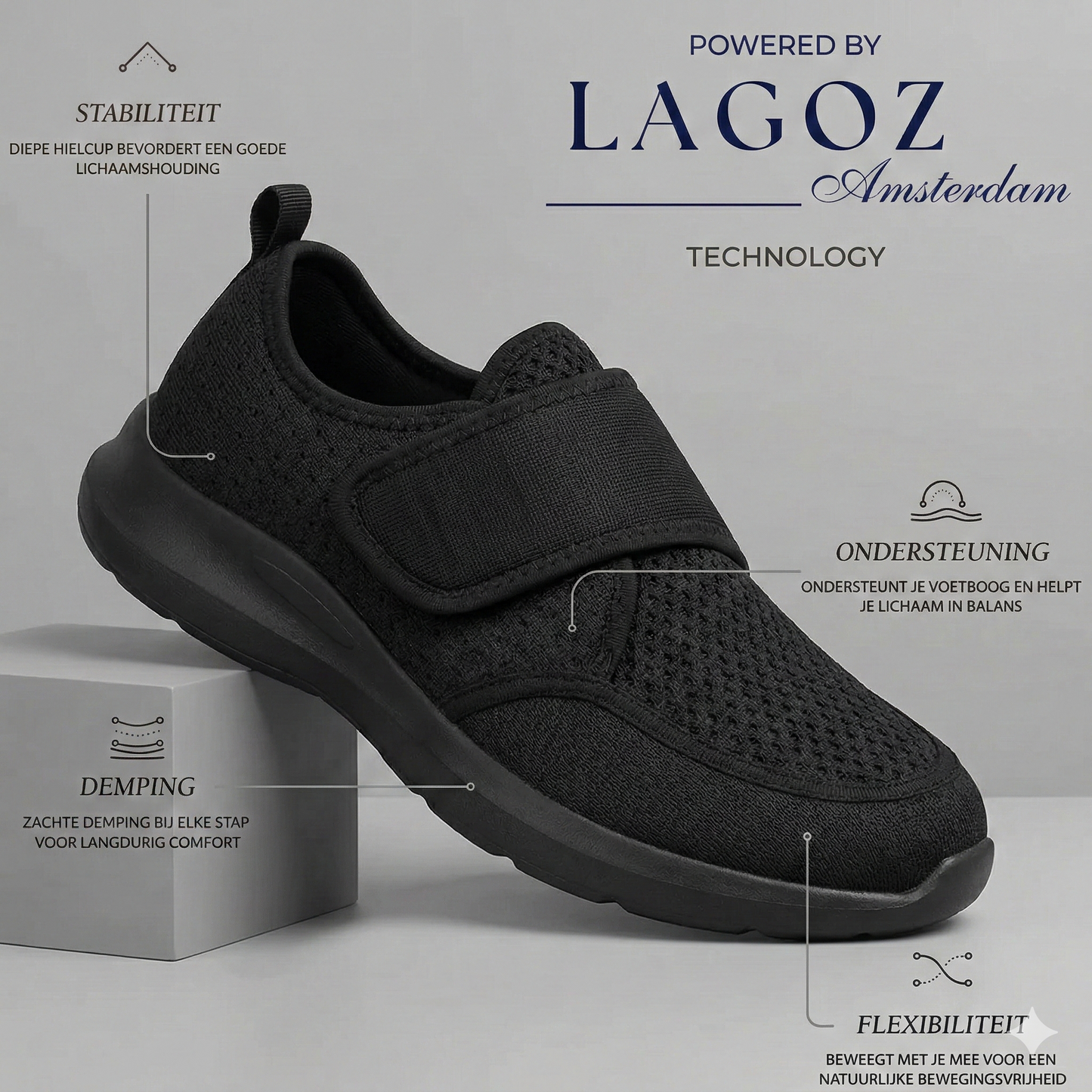 Orthopedische Dames Schoenen voor Diabetes Brede Maat Comfortabel