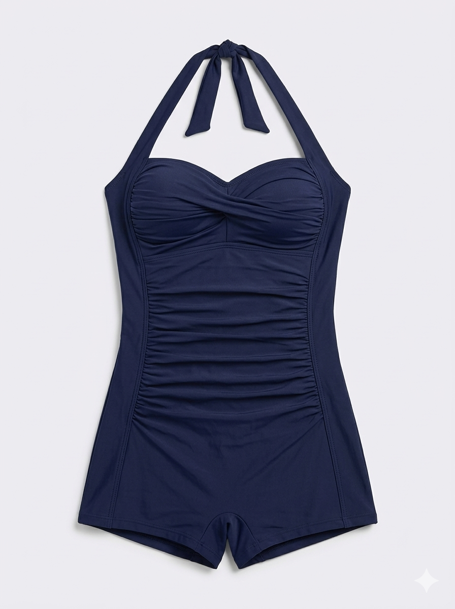 Badpak voor Dames met Push Up en Geplooide Pasvorm - StudioMarella