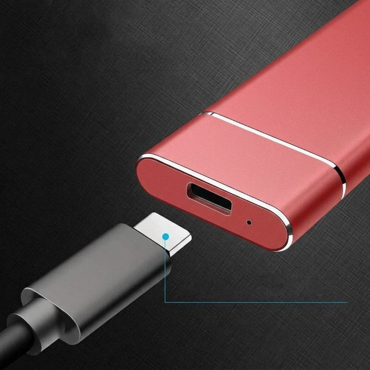 Externe SSD 8TB USB 3.1 Type-C Aluminium Plug Play PC Mac Smart TV Draagbare Harde Schijf Opslag Backup Zilver Zwart Blauw Rood