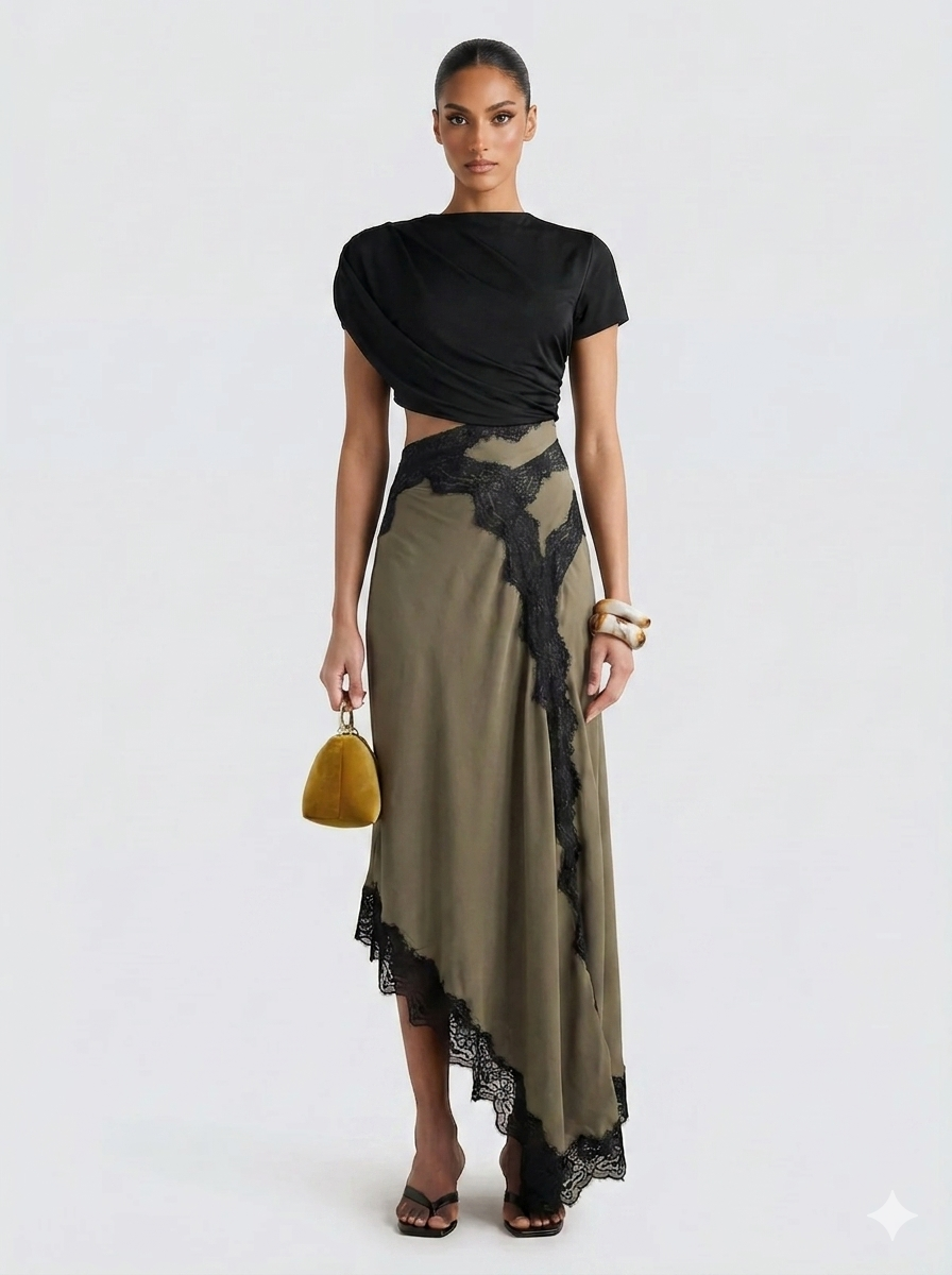 Dames en Maxi Rok Set Kant Elegant - StudioMarella
