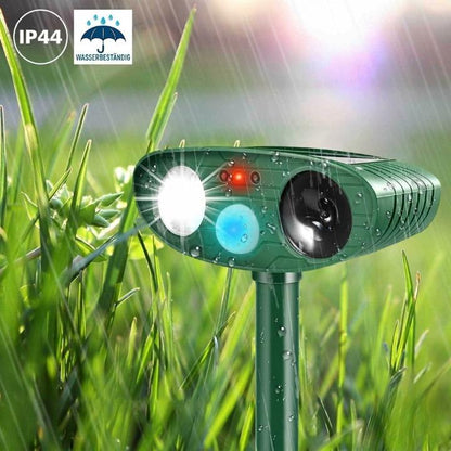 Dierenverschrikker op Zonne-Energie – PIR Bewegingssensor 110°, Bereik 9m, IP44 Weerbestendig voor Tuin en Erf