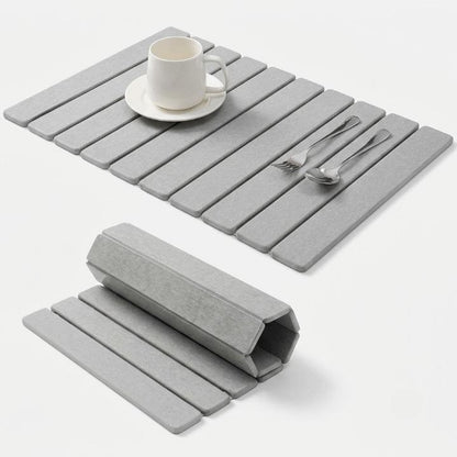Absorberende Mat van Diatomeeënaarde 40×30 cm - Snel Drogend, Opvouwbaar, Keukenaccessoire voor Afwas en Servies