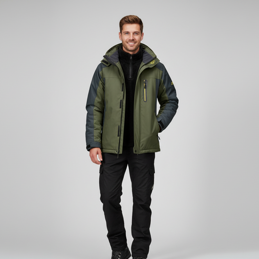 Heren Outdoorjas Waterdicht Gevoerd Warme Winterjas - StudioMarella