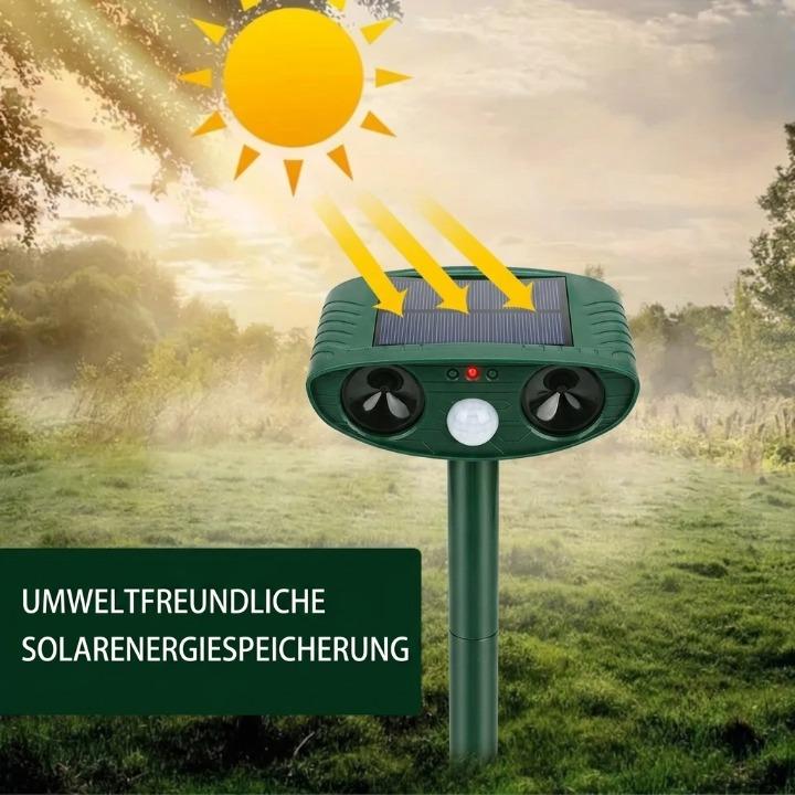 Dierenverschrikker op Zonne-Energie – PIR Bewegingssensor 110°, Bereik 9m, IP44 Weerbestendig voor Tuin en Erf