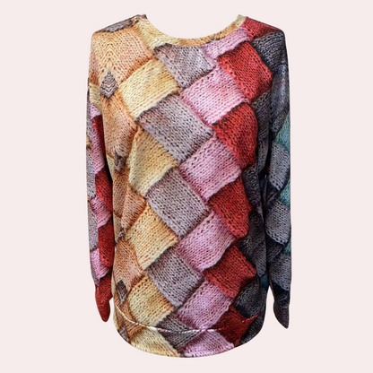 Kleurrijke Gebreide Trui voor Vrouw