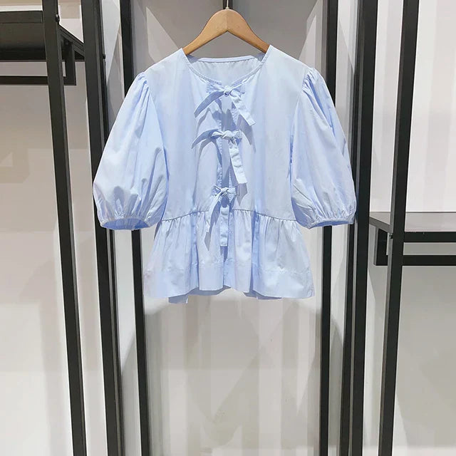 Retro Blouse Met Geometrisch Patroon voor Vrouwen - StudioMarella