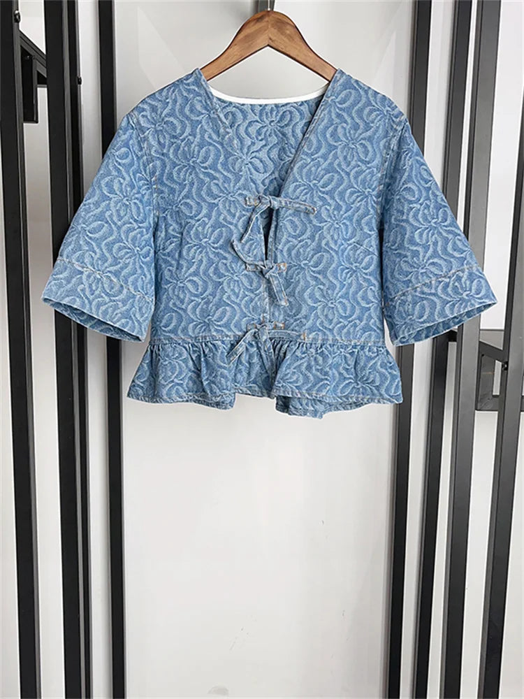 Retro Blouse Met Geometrisch Patroon voor Vrouwen