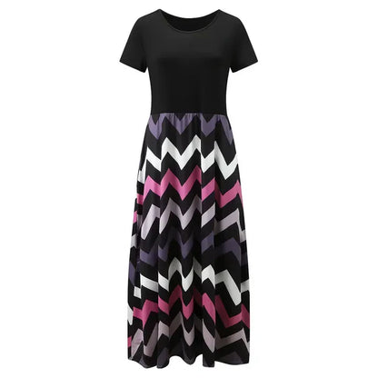 Mouwloze Jurk Geometric Print Zomerjurk Vrouwelijk