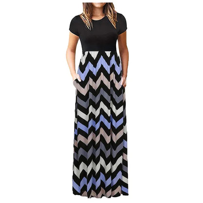 Mouwloze Jurk Geometric Print Zomerjurk Vrouwelijk