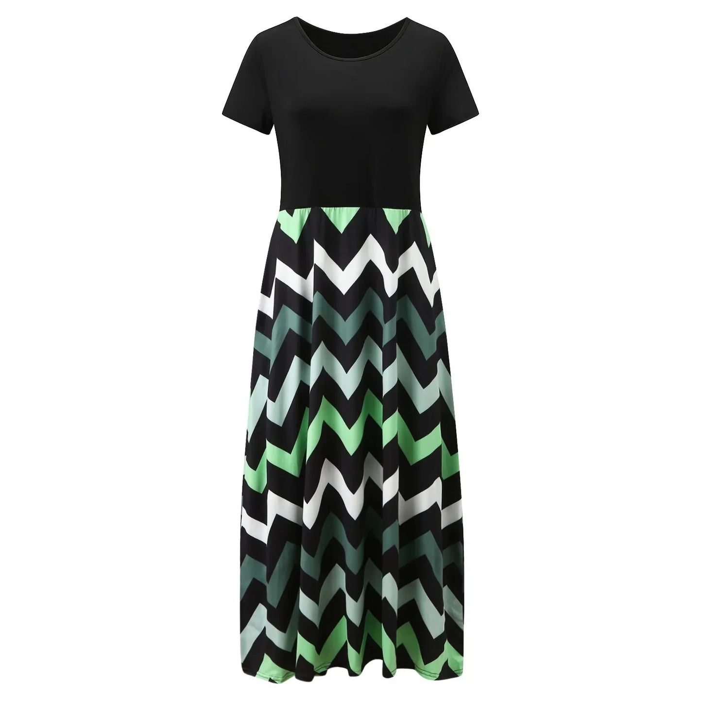 Mouwloze Jurk Geometric Print Zomerjurk Vrouwelijk