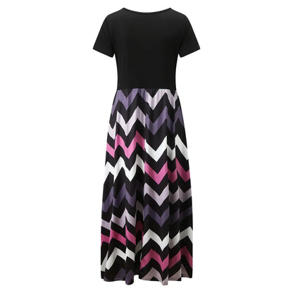 Mouwloze Jurk Geometric Print Zomerjurk Vrouwelijk