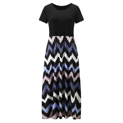 Mouwloze Jurk Geometric Print Zomerjurk Vrouwelijk