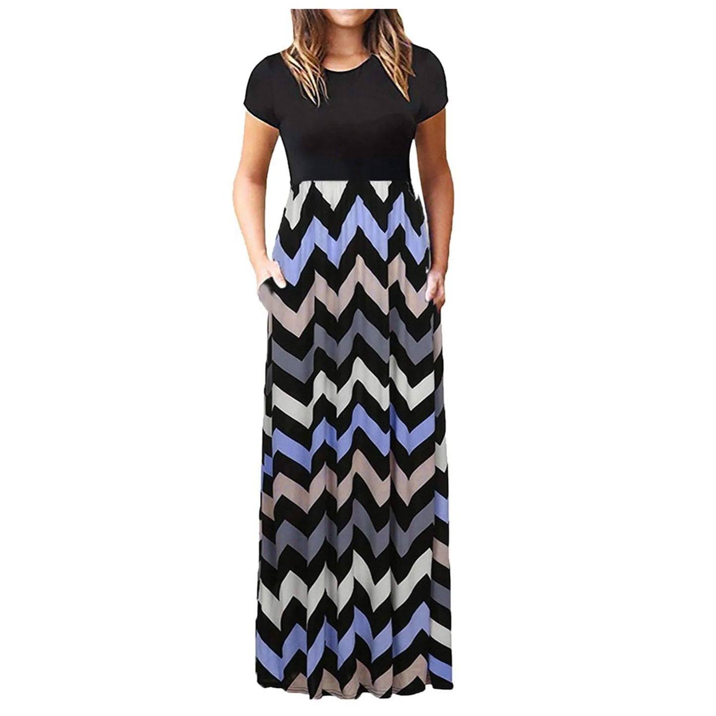 Mouwloze Jurk Geometric Print Zomerjurk Vrouwelijk