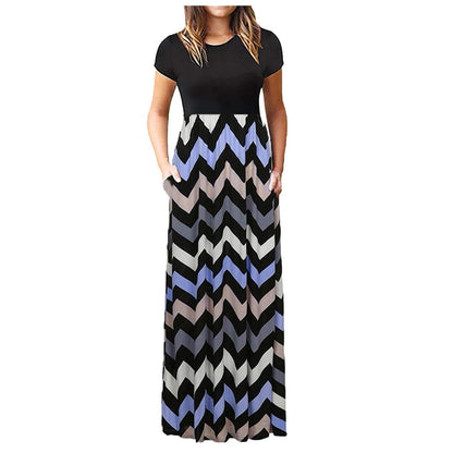 Mouwloze Jurk Geometric Print Zomerjurk Vrouwelijk