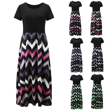 Mouwloze Jurk Geometric Print Zomerjurk Vrouwelijk