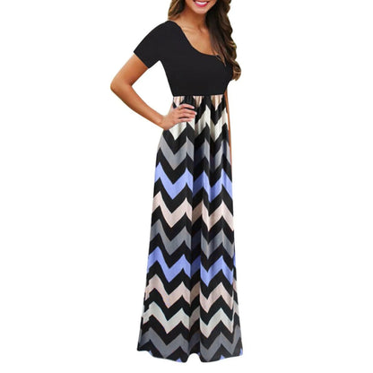 Mouwloze Jurk Geometric Print Zomerjurk Vrouwelijk