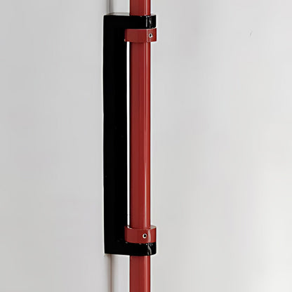 Geometrische Wandlamp Plug-In met Dimfunctie – Rood & Zwart Metalen Design – 3 Maten S/M/L