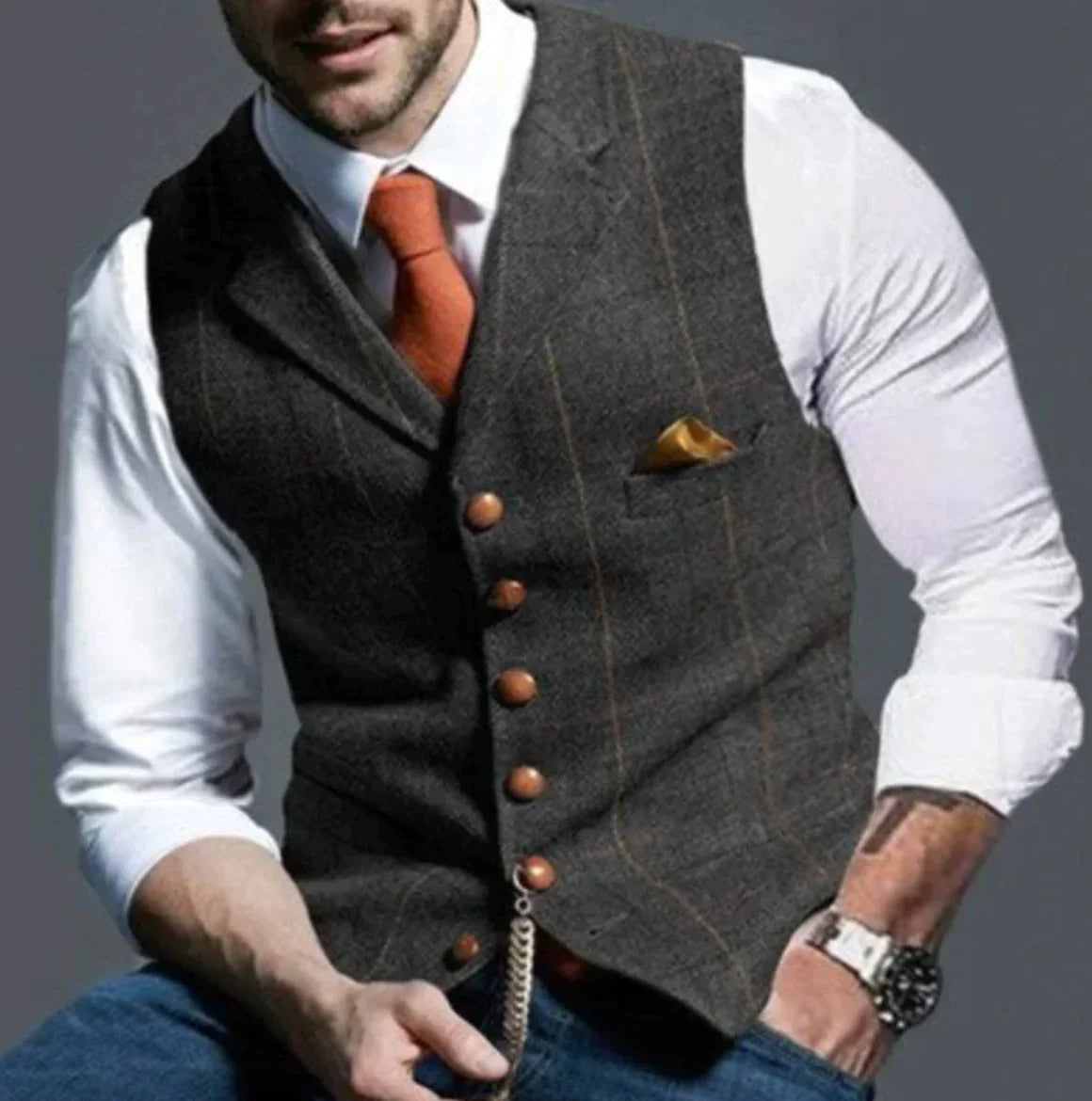 Geordy | Elegant mouwloos herenvest 12