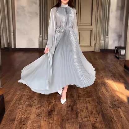 Maxi Jurk Bloemenprint Plooien Zomerjurk Vrouw