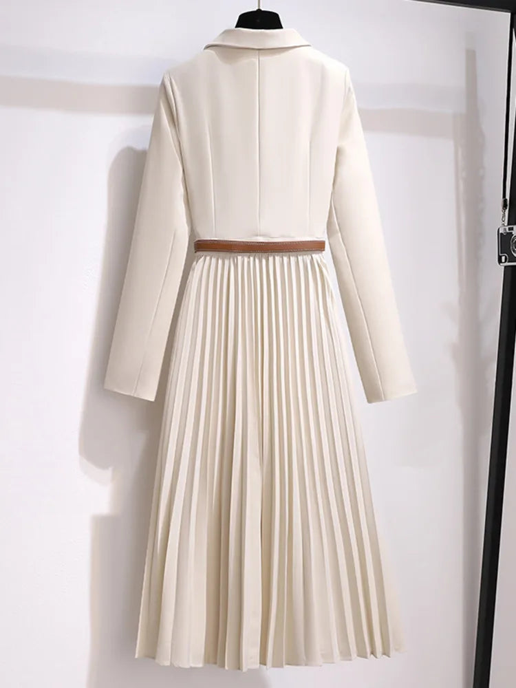 Geplooide A-lijn Midi-jurk Dames | Elegante Jurkjes 2