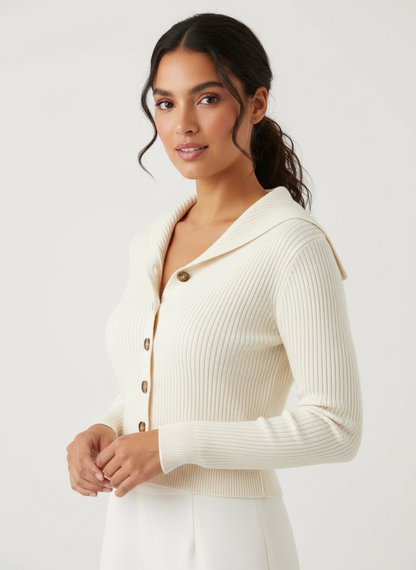 Vest Geribbeld Cropped Jas voor Vrouw - StudioMarella