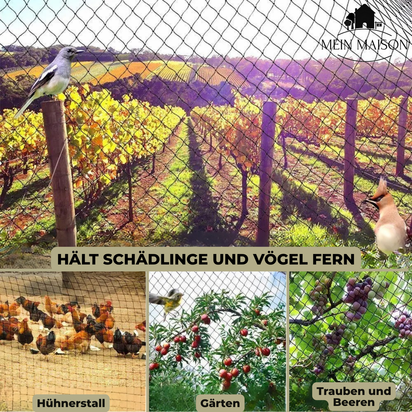 Tuinbeschermingsnet UV-Bestendig – Fijnmazig Insectengaas voor Planten, Struiken en Bomen – Plantenbescherming tegen Vogels en Ongedierte
